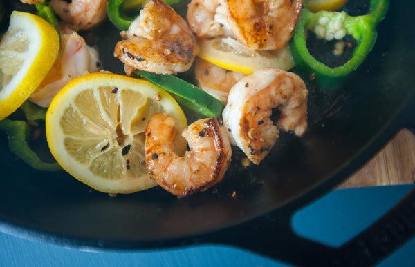 Lemon & Serrano Shrimp Skillet