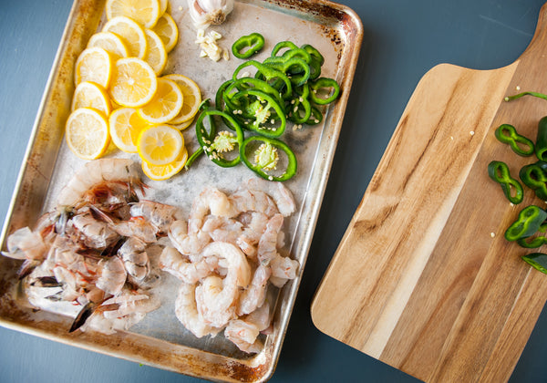 Lemon & Serrano Shrimp Skillet