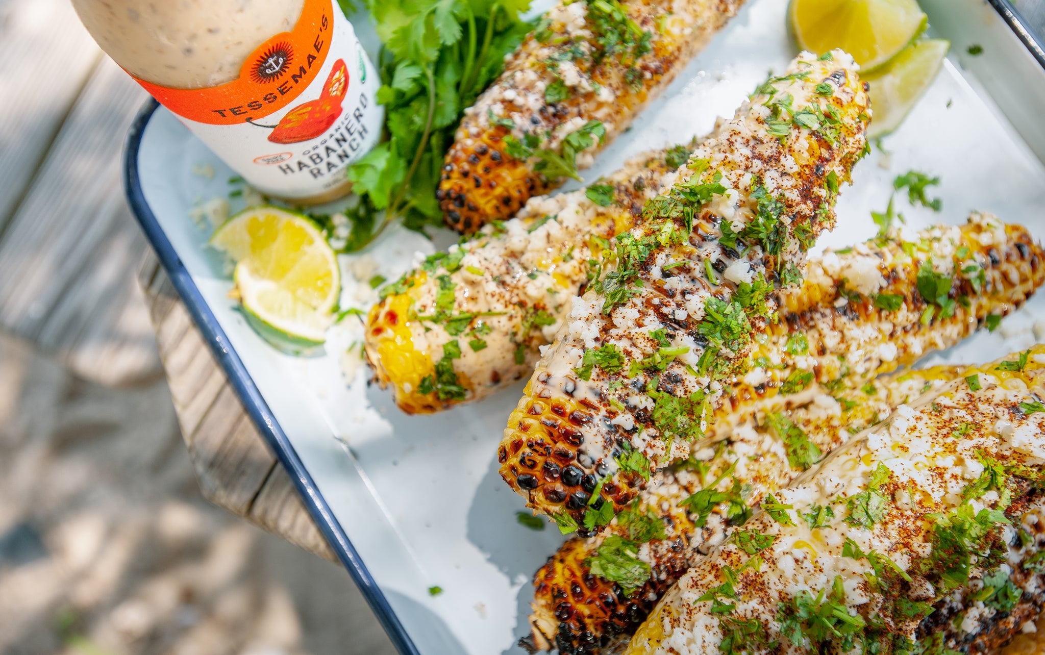 Grilled Habanero Ranch Corn on the Cob