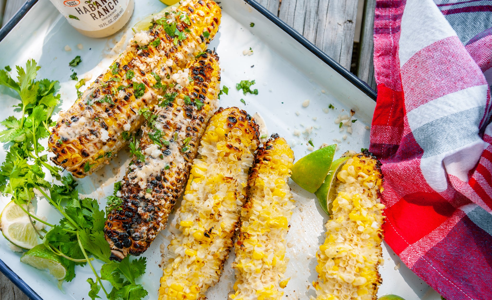 Grilled Habanero Ranch Corn on the Cob