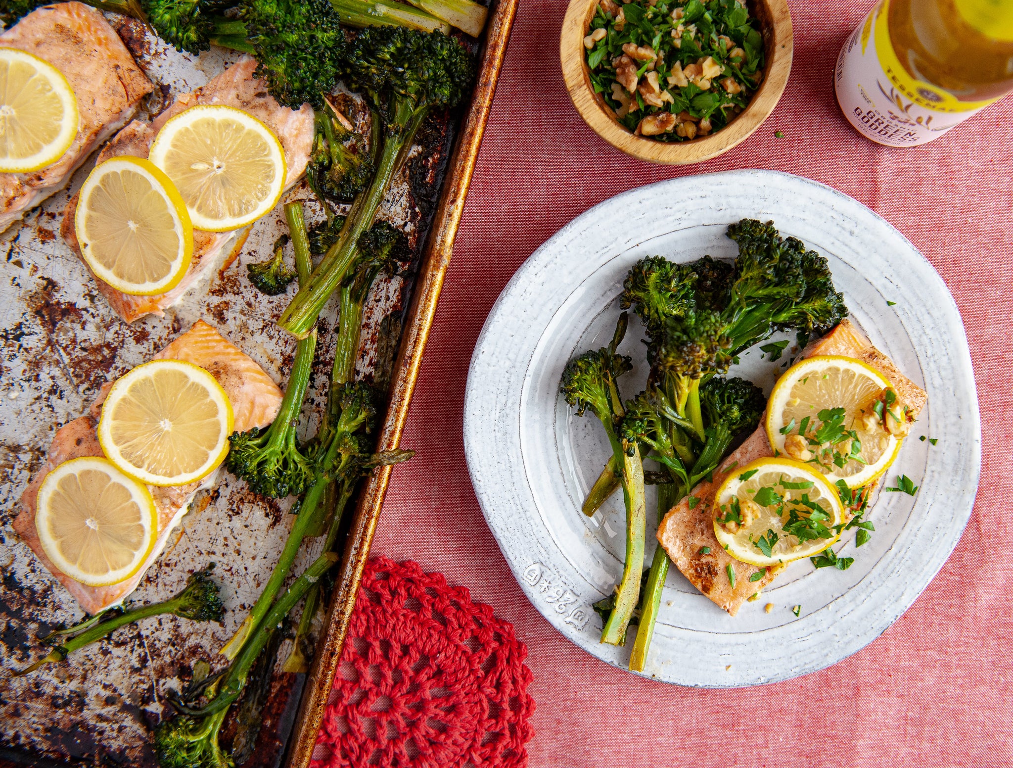 Sheet Pan Salmon & Broccolini