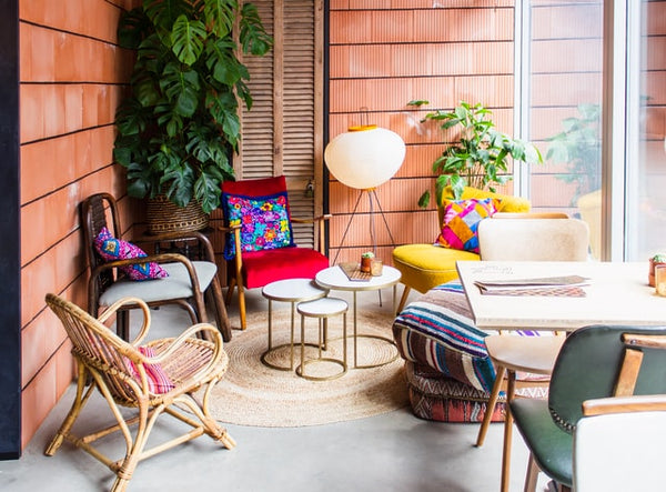 Accent with bright pops of color | Porch & Patio Decor Ideas For Spring and Summer 2021