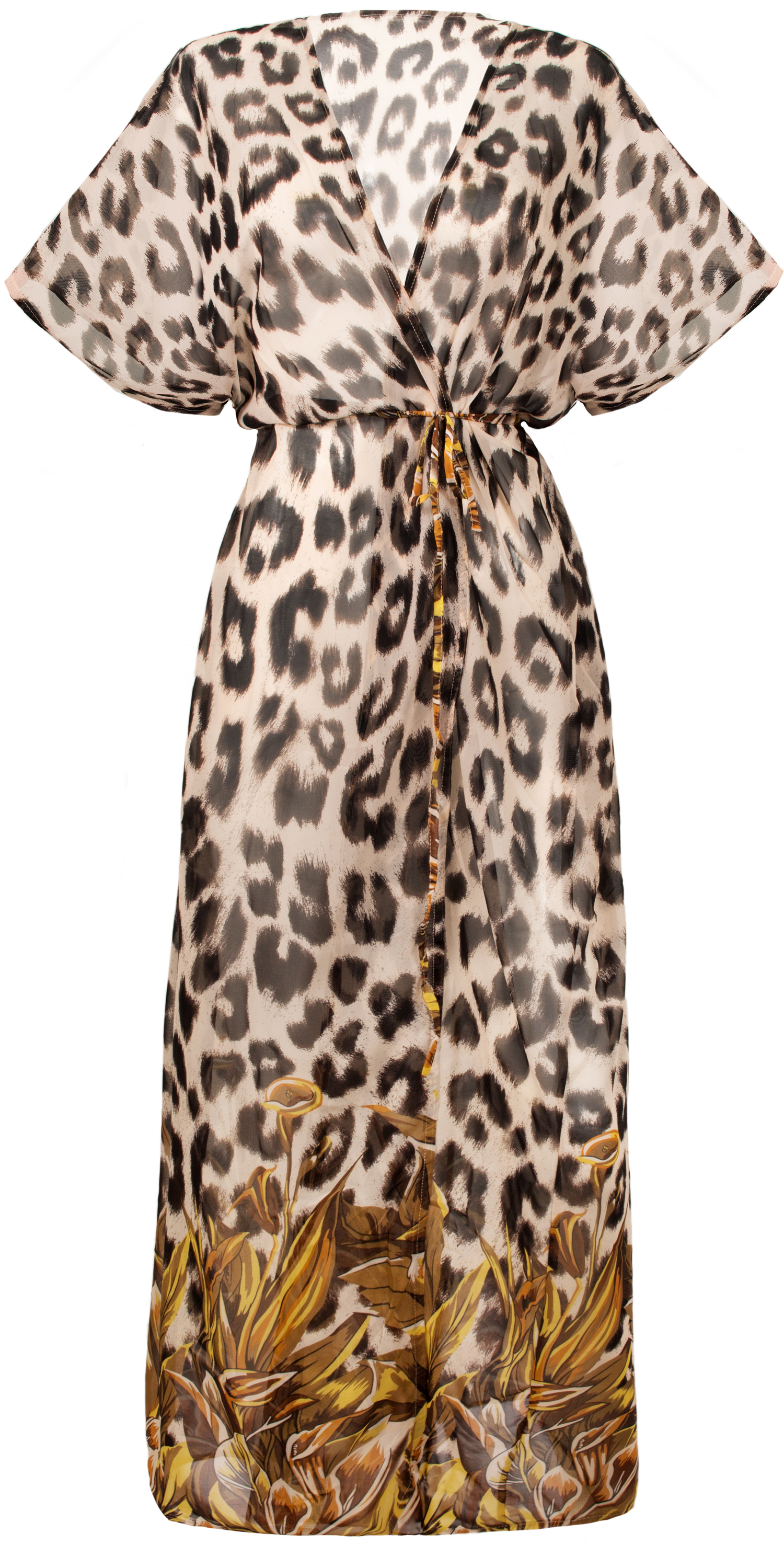 Stunning Leopard Print Kimono Beach Cover for Women – Cotton