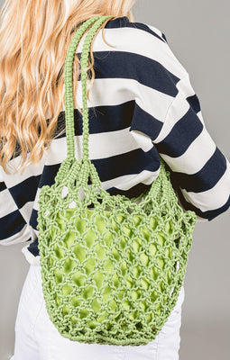 Birdie Macrame Tote featured image