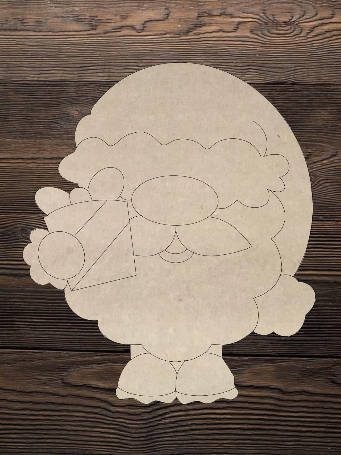 Cut and Traced Santa Gnome