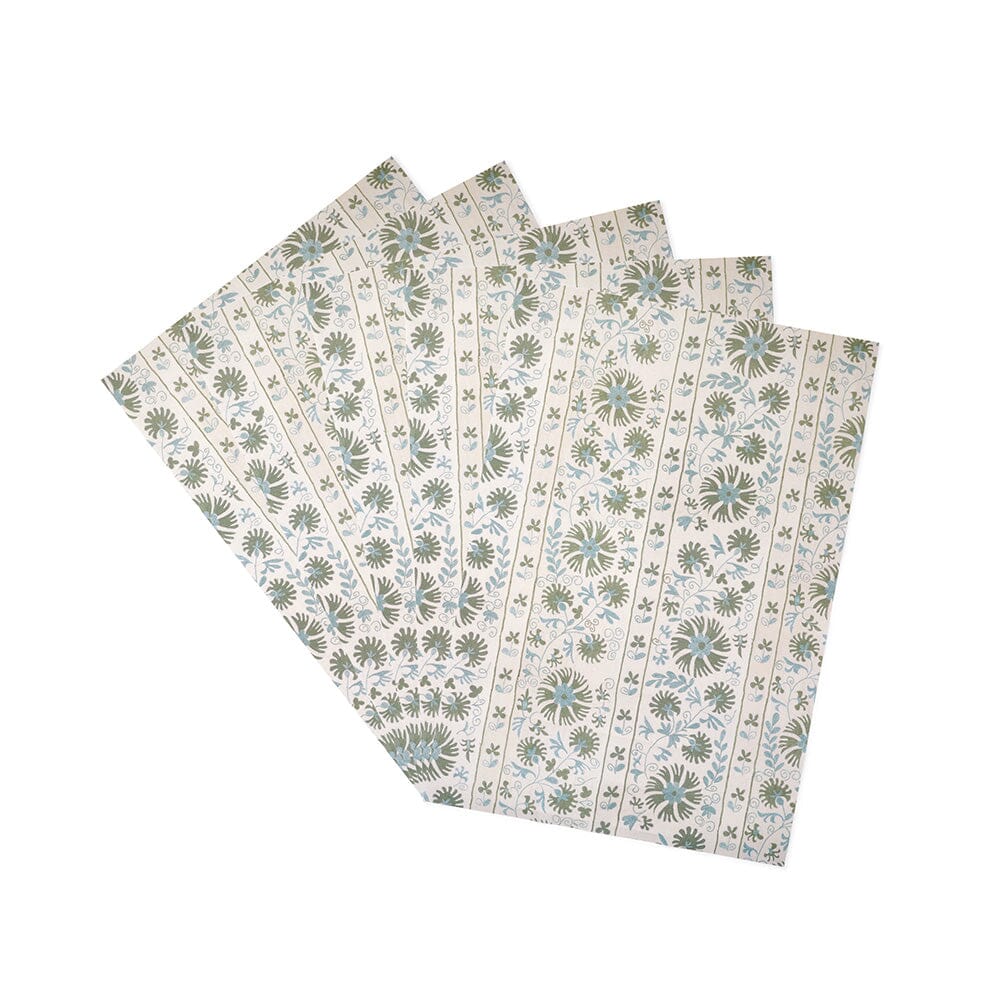 Sage Green Floral Wrapping Paper