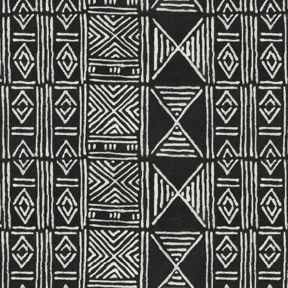 Black Classic Mud Cloth Wallpaper