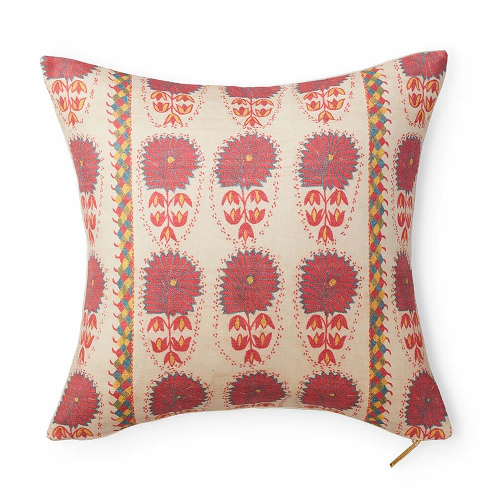 St. Frank Sage Ribbon Suzani Decorative Pillow