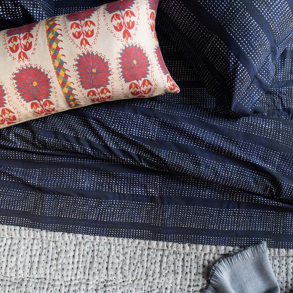 Hand Dyed Indigo Duvet Cover 