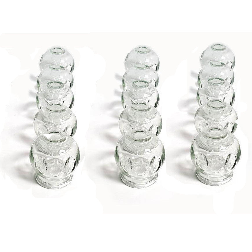 拔罐 12 pcs Thick Glass Cupping Set for Professionals (2 Cups  #5~2.87x4x3.5) (4 Cups #4~2.5x3.5x3) (4 Cups #3~2.25x3.12x2.8) (2  Cups #2~2.37x3x2) - We Pay Your Sales Tax