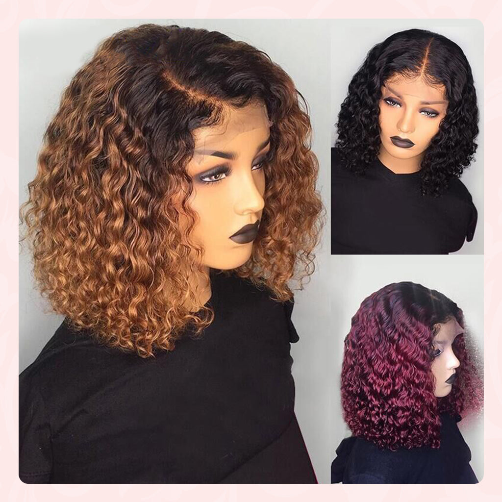 ombre water wave bob wig