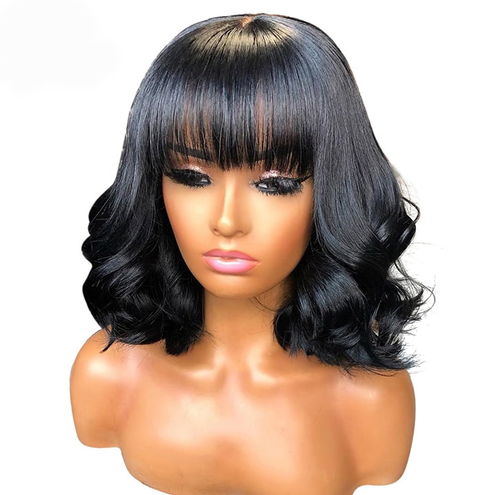 body wave lace front bob wig
