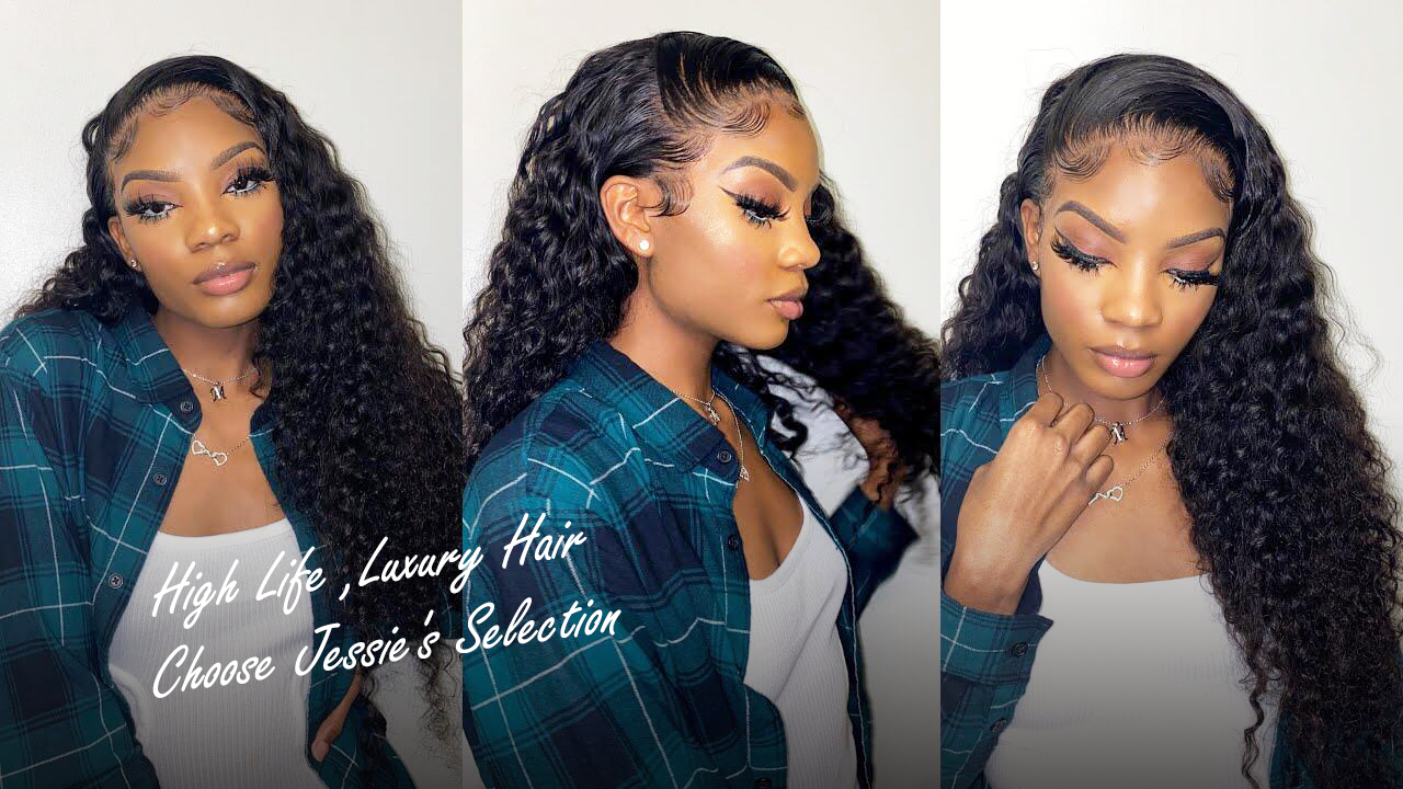 deep wave lace fronta wig with baby hair