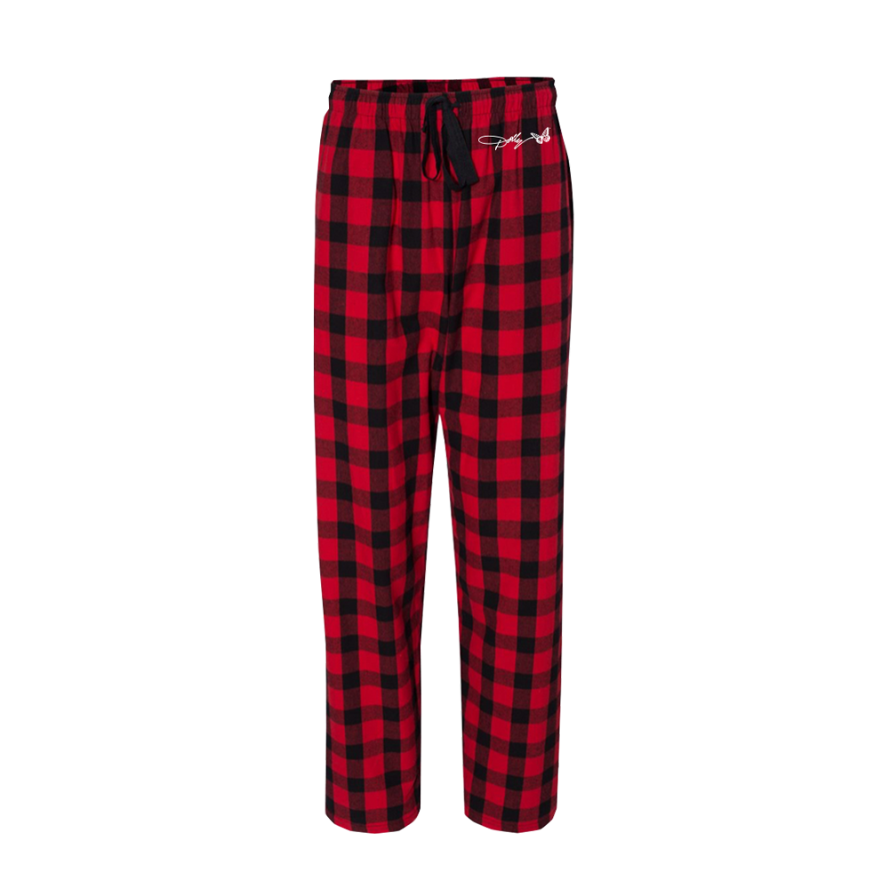 red plaid christmas pants