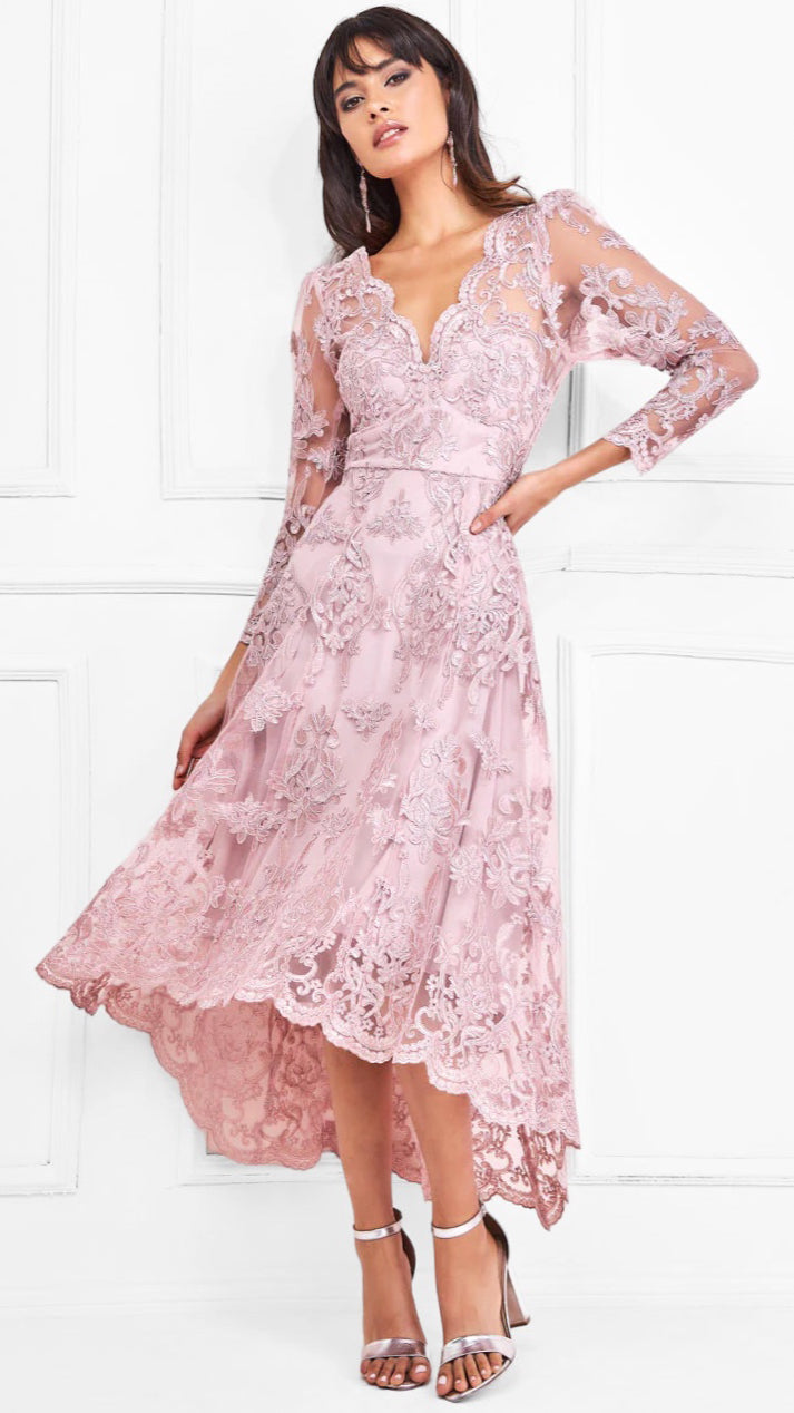 Blush hot sale embroidered dress