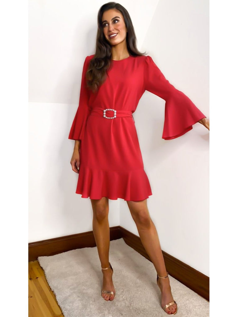 red bell dress