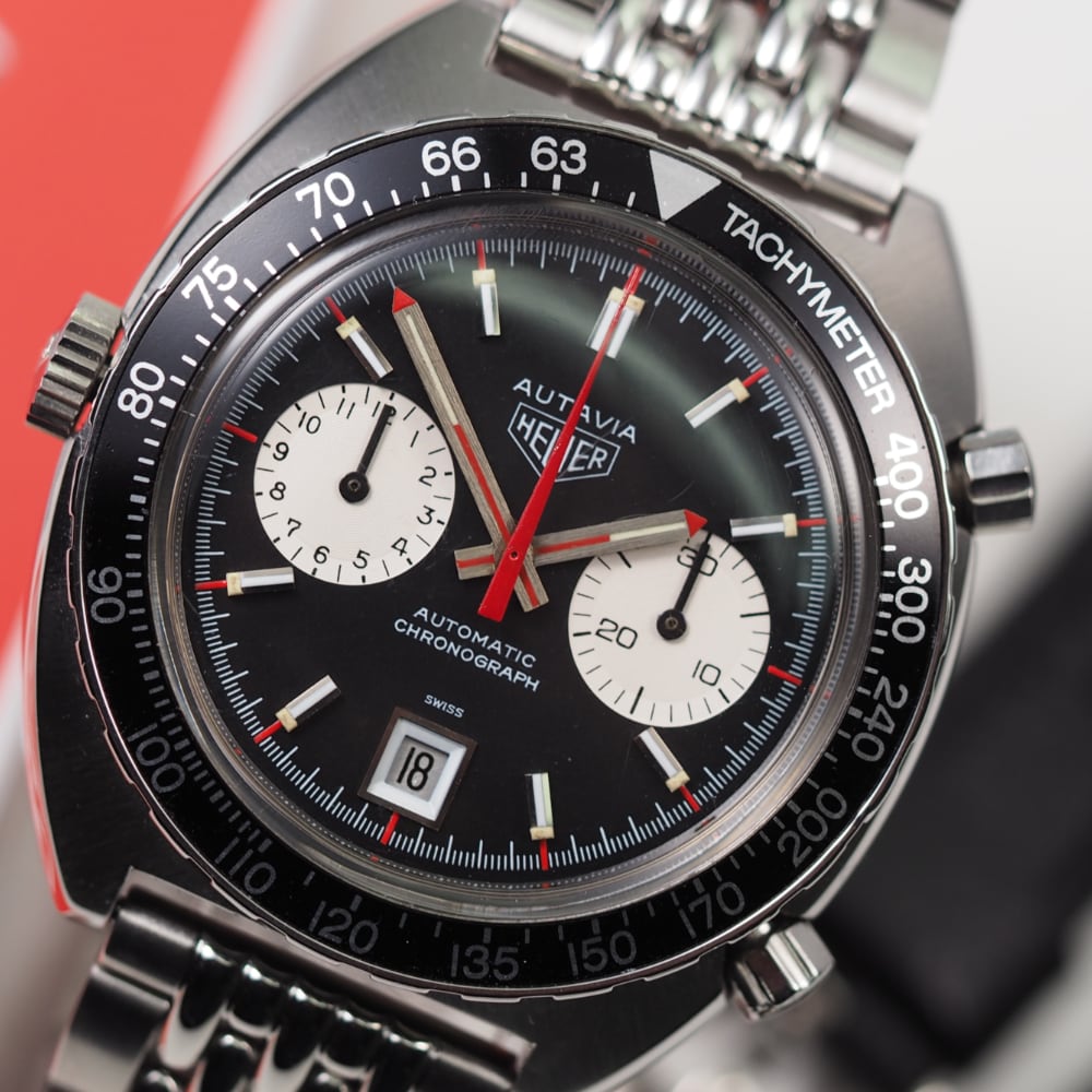 ホイヤー Heuer オータヴィア1163 デイト クロノグラフ 自動巻き ...