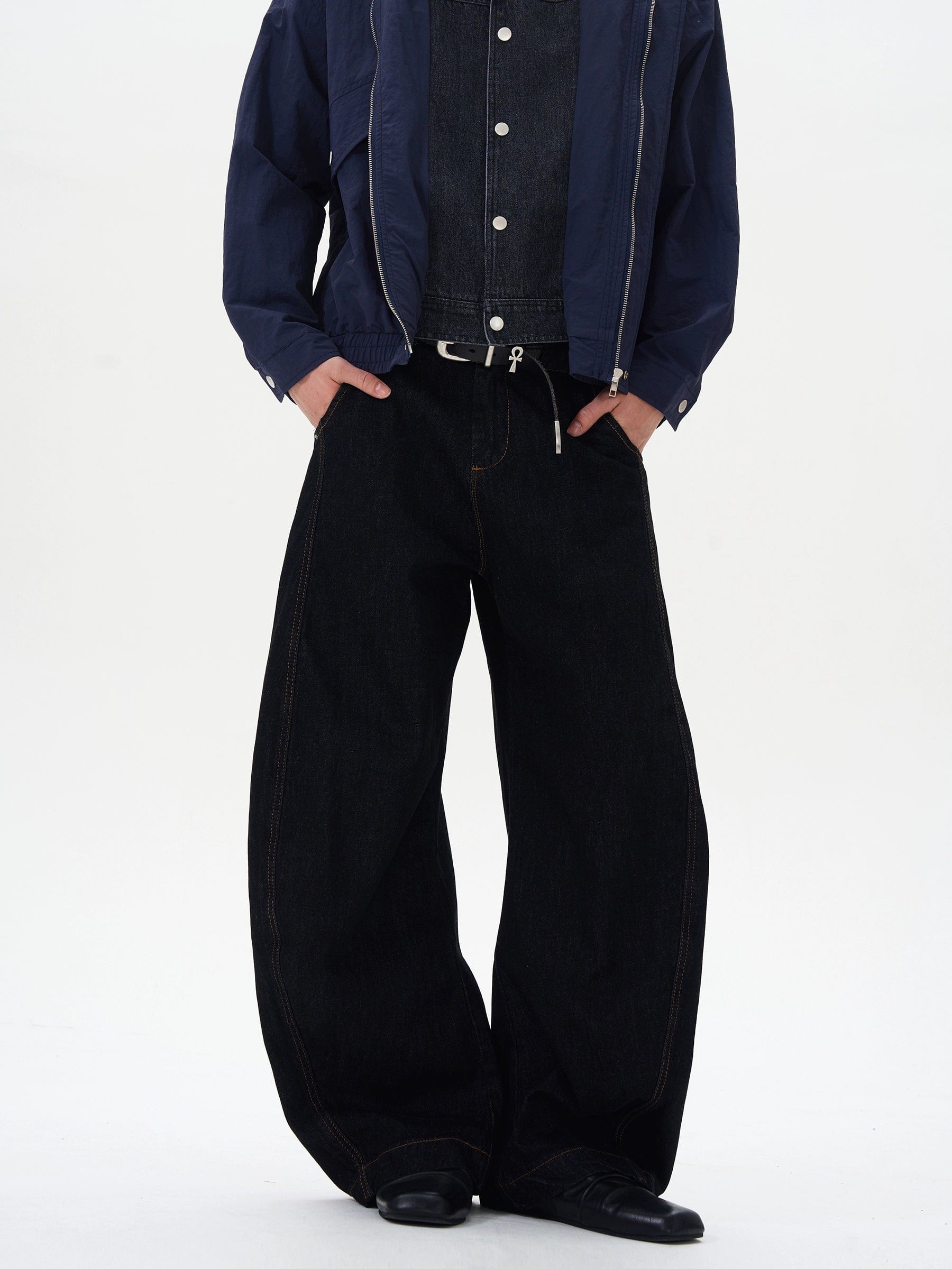 RT No. 12252 BLACK SCIMITAR DENIM JEANS