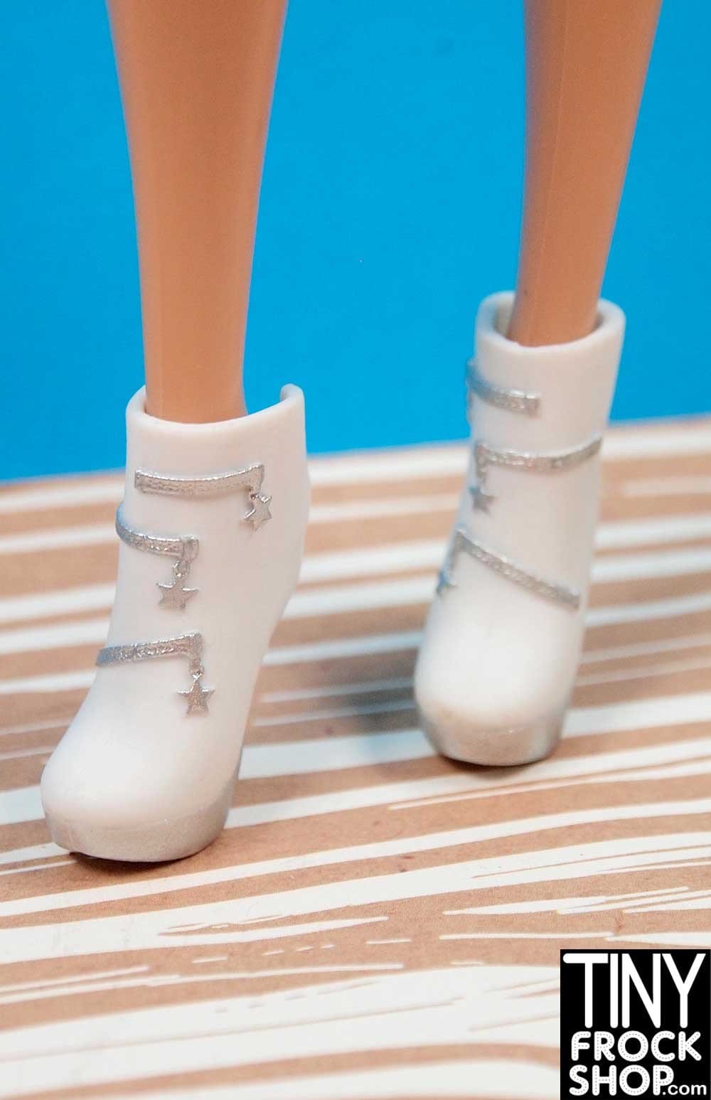 white barbie boots