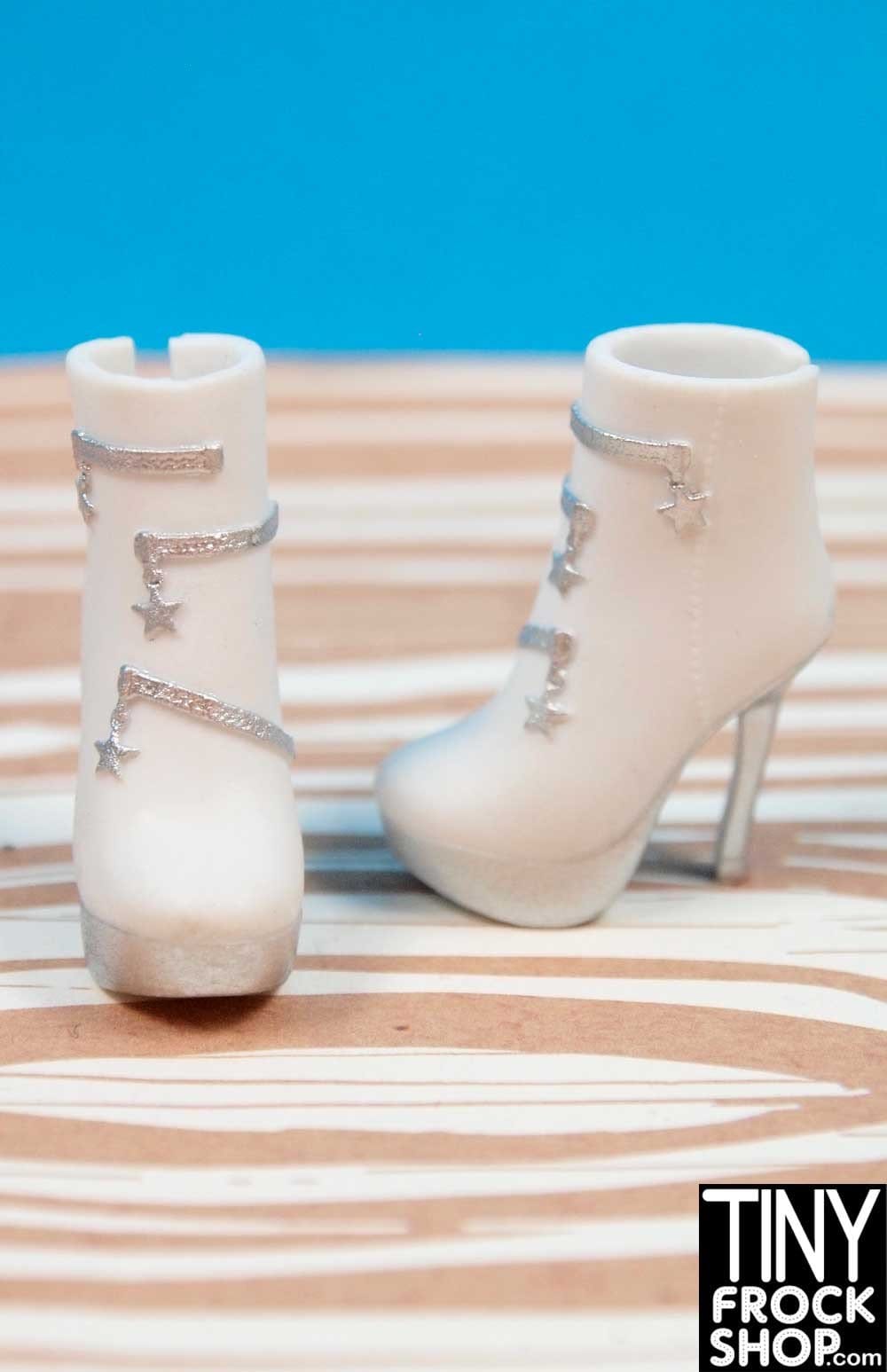 white barbie boots