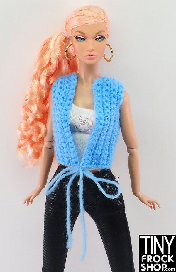 Tiny Frock Shop 12 Fashion Doll Crochet and Light Pink Strapless Top
