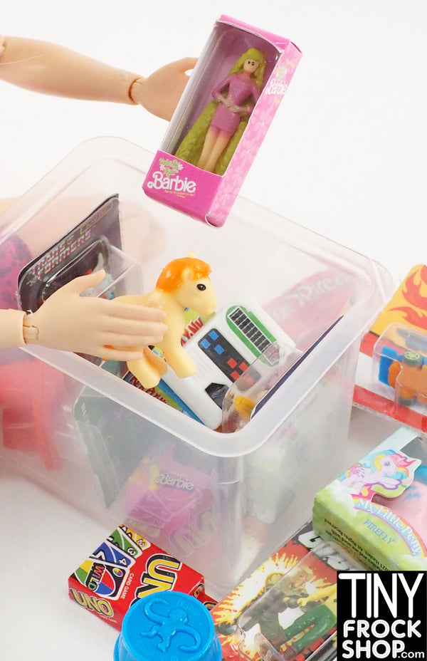 12 Fashion Doll Plastic Locking Storage Boxes  Stacking storage boxes, Storage  boxes, Plastic box storage