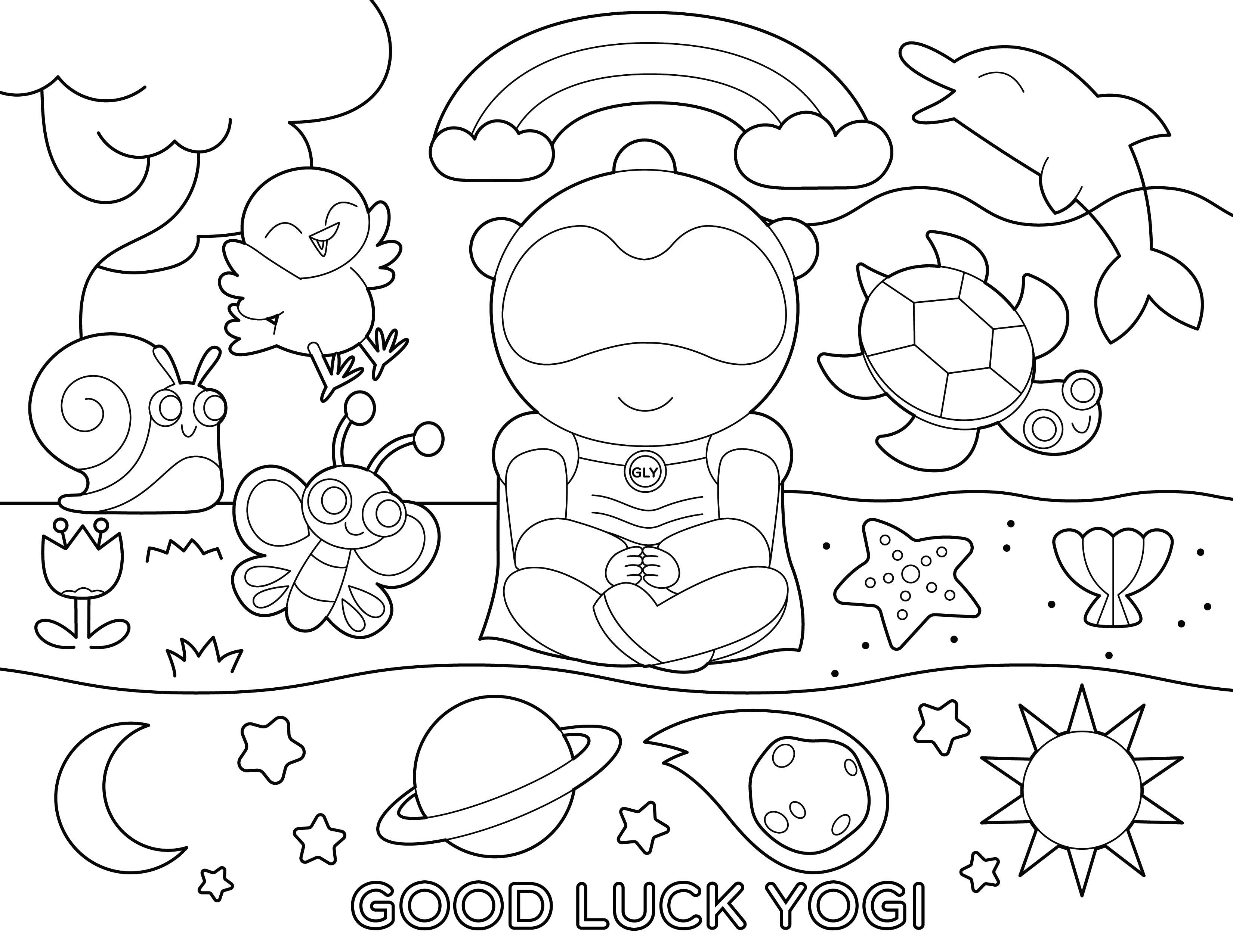 good luck coloring pages