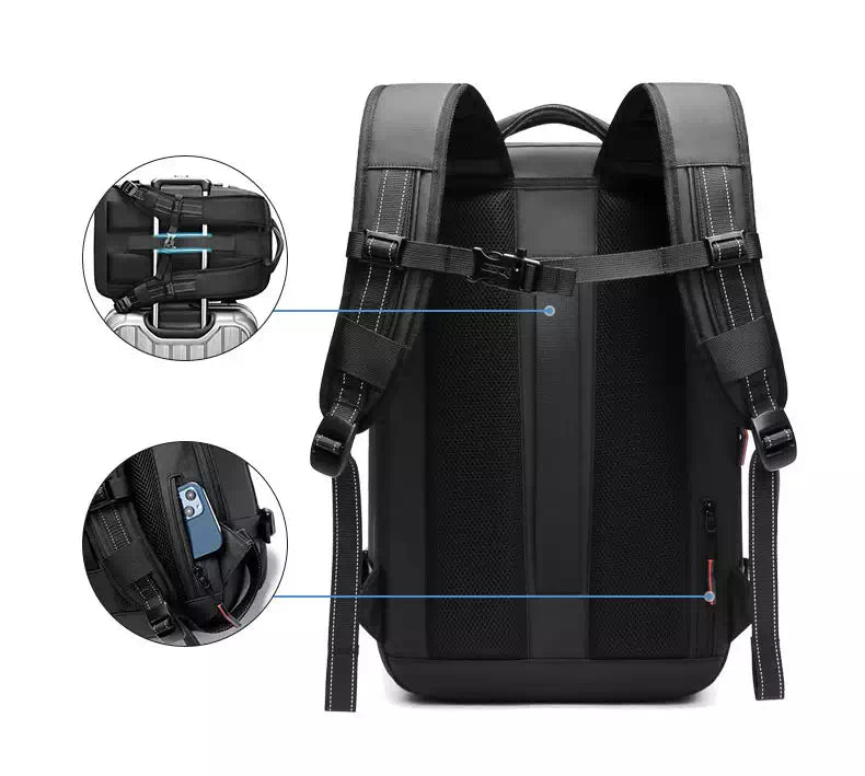 Expandable carry-on backpack for extensive packing