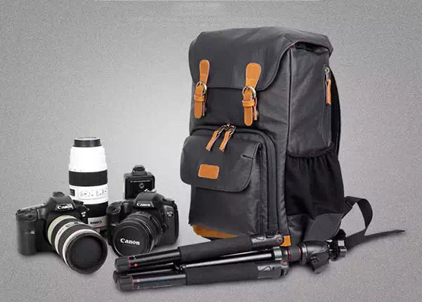 Photography backpack with canvas and waterproof design