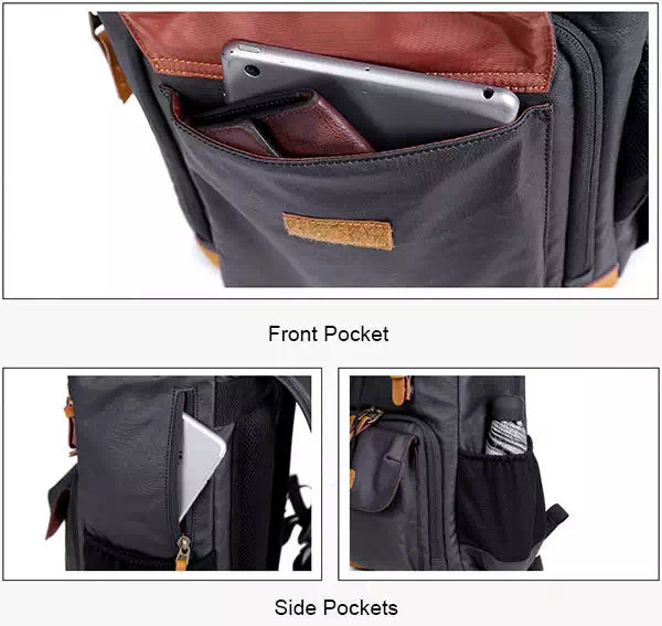 Canvas camera bag for wet conditions