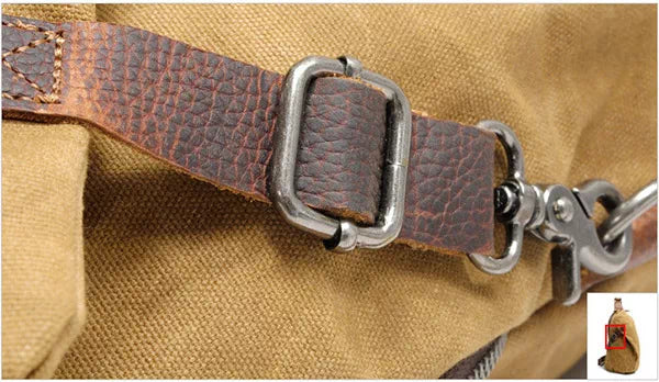 Vintage-inspired waxed canvas chest sling for men