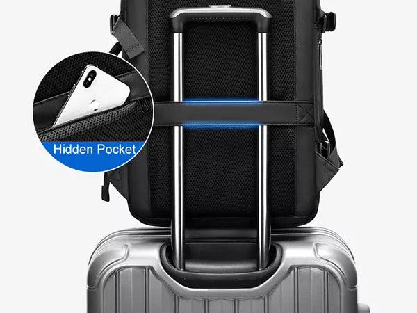 Expandable backpack for travel in a moderate size