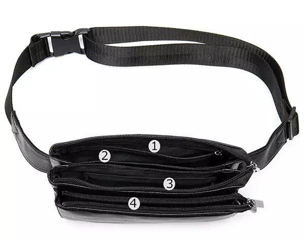Men's and women's fashion leather fanny packs