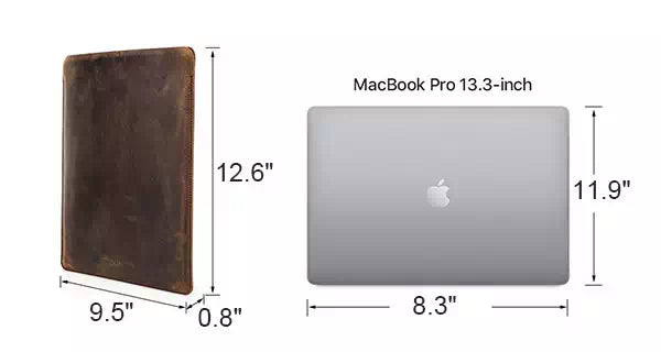 Stylish leather laptop case for MacBook 13 inches