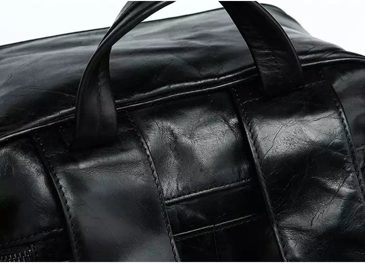 Men's leather backpack with a unique and exclusive style for travel