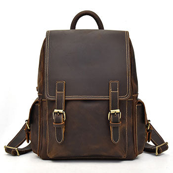 Vintage Crazy Horse Leather Backpack