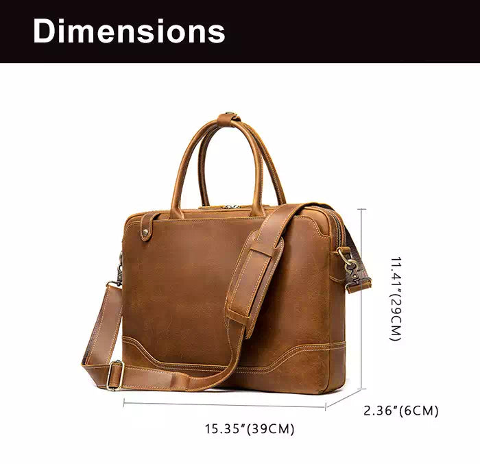 Men's Leather Briefcase Bag – Luke Case