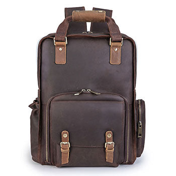 Leather Camera Backpack