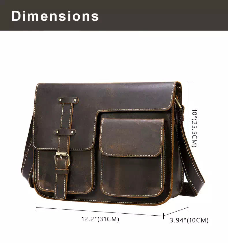 Vintage-style leather briefcase for him