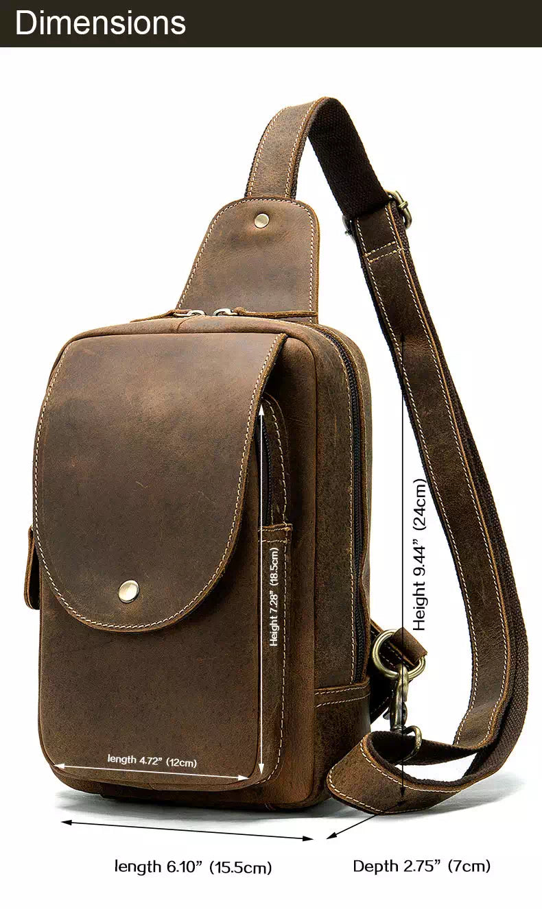 Men's Purse Leather Sling Bag Crossbody Bags – Luke Case