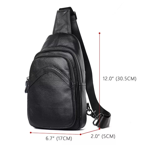 Men's Backpack Small Chest Bag Men Shoulder Bag Good Quality Pu