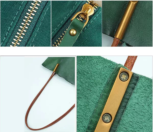 Unique leather mini handbag