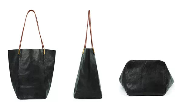 Vegetable-tanned leather shoulder bag