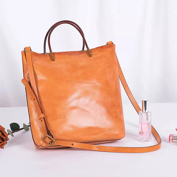 Earth Tan Leather Tote Bag – STOW