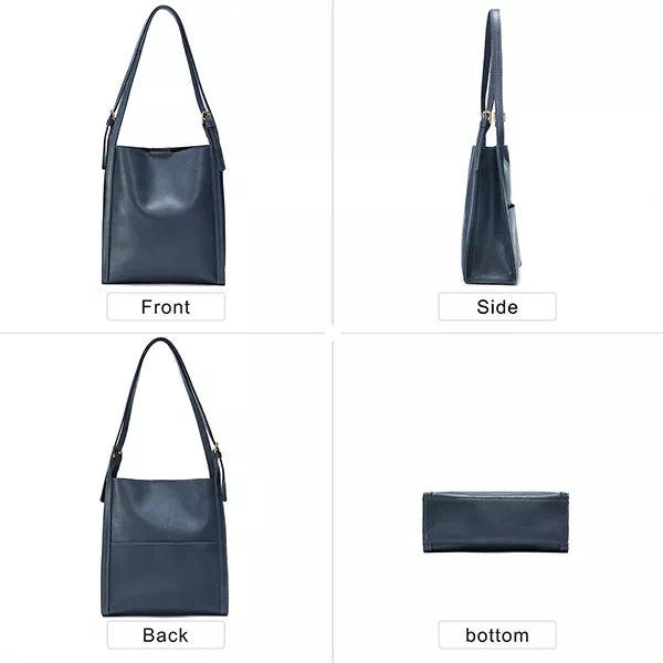 Fashionable small leather tote