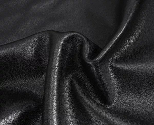 Men's stylish black leather travel sling bag