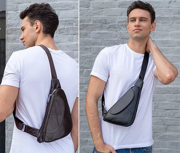 Men's Leather Sling Bag – Luke Case