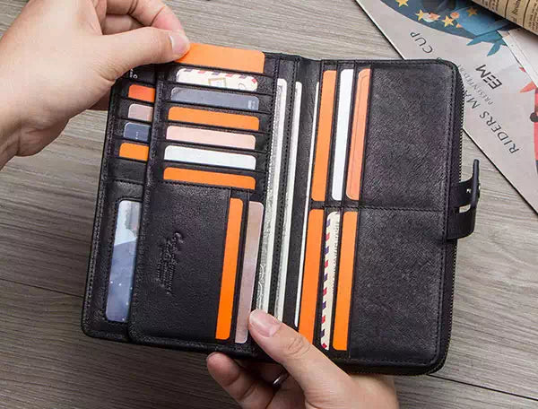 Premium handcrafted men's wristlet wallet