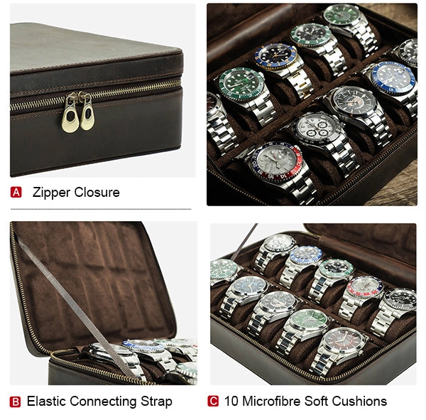 Exquisite leather watch presentation box