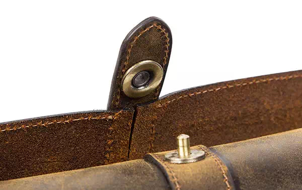 Elegant leather watch organizer pouch